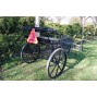 EZ Entry Horse Cart-Pony/Cob Size Metal Floor with 60"/72" Straight Shafts w/30" Solid Rubber Tires