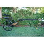 EZ Entry Horse Cart-Pony/Cob Size Hardwood Floor with 60"/72" Straight Shafts w/30" Solid Rubber Tires