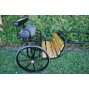 EZ Entry Horse Cart-Pony/Cob Size Hardwood Floor with 60"/72" Straight Shafts w/30" Solid Rubber Tires