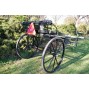 EZ Entry Horse Cart-Cob/Full Size Metal Floor with 72"/82" Straight Shafts w/40" Solid Rubber Tires