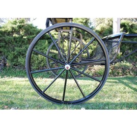 Pair Horse Carriage Solid Rubber Tires for Horse Cart - 40" Inches