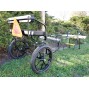 EZ Entry Mini Horse Cart w/Steel "C" Springs w/48"-55" Straight Shafts w/16" Motorcycle Tires