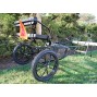 EZ Entry Mini Horse Cart w/"C" Spring Steel w/53" Curved Shafts w/16" Motorcycle Tires