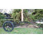 EZ Entry Mini Horse Cart w/"C" Spring Steel w/53" Curved Shafts w/18" Motorcycle Tires