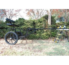 Easy Entry Horse Cart - Pony Size Metal Floor w/Steel "C" Springs w/18" Motorcycle Tires