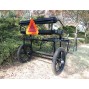 Easy Entry Horse Cart - Pony Size Metal Floor w/Steel "C" Springs w/18" Motorcycle Tires