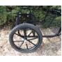 Easy Entry Horse Cart - Pony Size Metal Floor w/Steel "C" Springs w/18" Motorcycle Tires