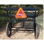Easy Entry Horse Cart - Pony Size Metal Floor w/Steel "C" Springs w/18" Motorcycle Tires