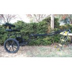 Easy Entry Horse Cart-Pony&Full Size w/Steel "C" Springs w/Curved Shafts w/18" Motorcycle Tires