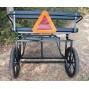 Easy Entry Horse Cart-Pony&Full Size w/Steel "C" Springs w/Curved Shafts w/18" Motorcycle Tires