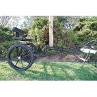 EZ Entry Mini Horse Cart w/"C" Spring Steel w/53" Curved Shafts w/21" Motorcycle Tires