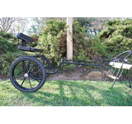 EZ Entry Mini Horse Cart w/"C" Spring Steel w/53" Curved Shafts w/21" Motorcycle Tires