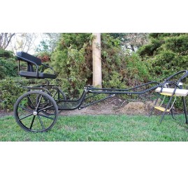 EZ Entry Mini Horse Cart w/"C" Spring Steel w/53" Curved Shafts w/21" Solid Rubber Tires