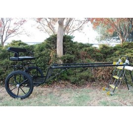 Easy Entry Horse Cart - Pony Size Metal Floor w/Steel "C" Springs w/21" Motorcycle Tires