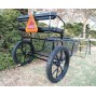 Easy Entry Horse Cart - Pony Size Metal Floor w/Steel "C" Springs w/21" Motorcycle Tires