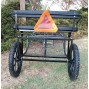 Easy Entry Horse Cart - Pony Size Metal Floor w/Steel "C" Springs w/21" Motorcycle Tires
