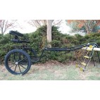 Easy Entry Horse Cart-Pony & Full Size w/Steel "C" Springs w/Curved Shafts w/23" Motorcycle Tires