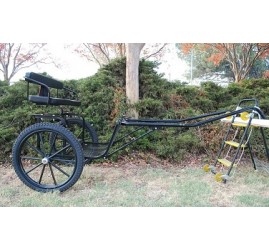 Easy Entry Horse Cart-Pony & Cob Size w/Steel "C" Springs w/Curved Shafts w/25" Motorcycle Tires