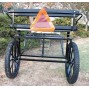 Easy Entry Horse Cart-Pony & Full Size w/Steel "C" Springs w/Curved Shafts w/25" Motorcycle Tires