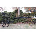 Easy Entry Horse Cart-Pony Size Metal Floor w/Steel "C" Springs w/27" Solid Rubber Tires