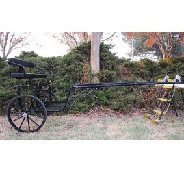 Easy Entry Horse Cart-Pony Size Metal Floor w/Steel "C" Springs w/27" Solid Rubber Tires
