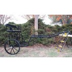 Easy Entry Horse Cart-Pony & Cob w/Steel "C" Springs w/Curved Shafts 24" Solid Rubber Tires