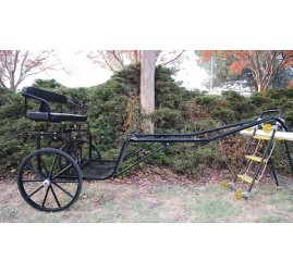 Easy Entry Horse Cart-Pony & Cob w/Steel "C" Springs w/Curved Shafts 27" Solid Rubber Tires