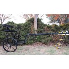 Easy Entry Horse Cart-Cob & Full Size w/Steel "C" Springs w/24" Solid Rubber Tires