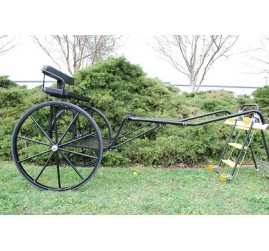 Easy Entry Horse Cart-Pony & Full /Steel "C" Springs w/Curved Shafts 40" Solid Rubber Tires